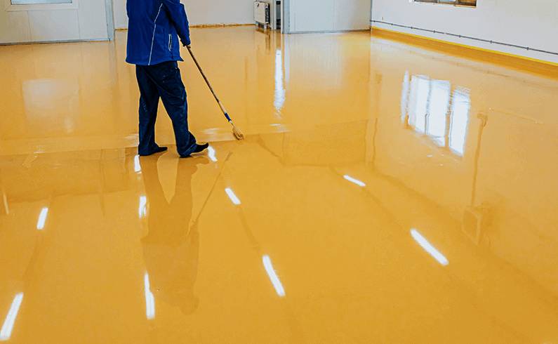 Professional epoxy flooring installation